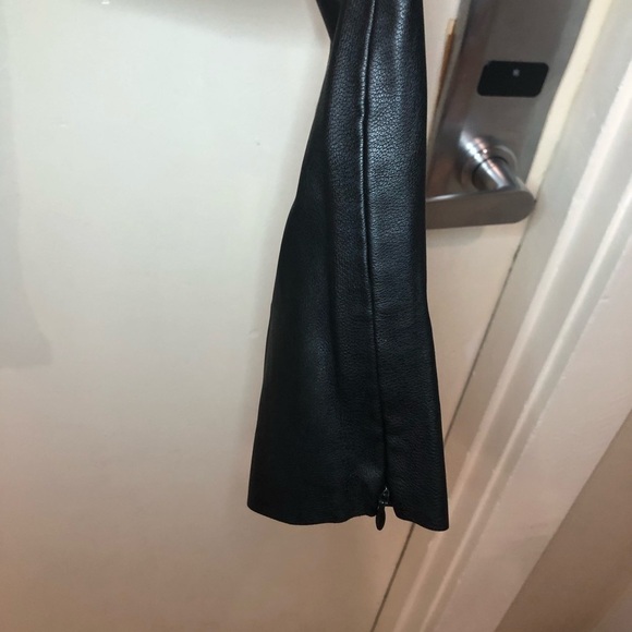 Zara Basic Black Leather Pants Size Large - Picture 6 of 11